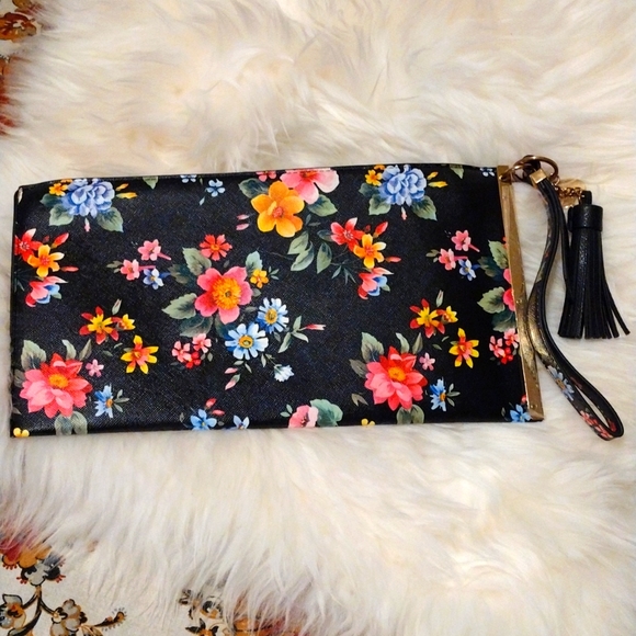 Unbranded Floral Wristlet Hand Bag - Picture 2 of 9